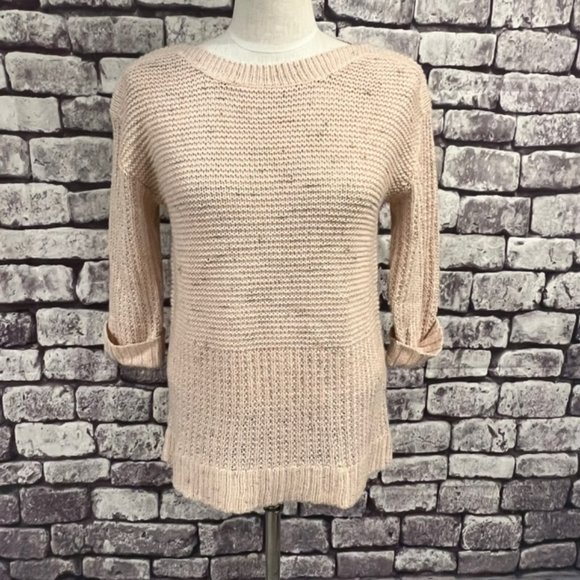 Chico's Sweaters - Chico's Pink & Silver Elbow Length Sleeve Pullover Sweater Size Medium